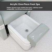 Fauteuil de soin des pieds multifonctionnel électrique moderne Horishi, une place, en cuir synthétique, pour le nail art, la beauté et la thérapie, avec fonction de relaxation