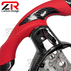 Accesorios para Automóviles <span class=keywords><strong>Honda</strong></span> Civic Accord <span class=keywords><strong>CRV</strong></span> de 11.ª Generación, Volante Personalizado de Fibra de Carbono con LED y RPM para Acura Integra <span class=keywords><strong>Type</strong></span> S A-Spec - Product Image 3