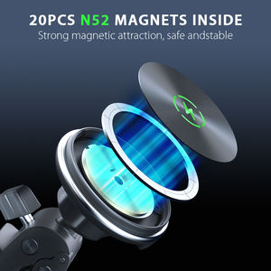 ที่เสถียรที่แข็งแกร่งแม่เหล็ก 15W ชาร์จเร็ว 360 หมุนช่องระบายอากาศ<span class=keywords><strong>โทรศัพท์</strong></span>มือถือติดที่วางโทรศัพท์ในรถยนต์เครื่องชาร์จไร้สายสําหรับ iPhone 15 - Product Image 2