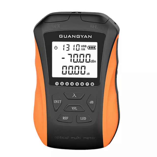 Network Fiber Optic Cable Tester Tool VFL 15km OPM Rechargeable Optical Power Meter Visual Fault Locator 6 in 1 Y8 FTTX SC FC ST