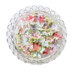 Decoración de Uñas 3D <span class=keywords><strong>con</strong></span> Resina Brillante en la Oscuridad, Diseño de Mariposa y Rosa <span class=keywords><strong>Francesa</strong></span> de Doble Capa, 50 Piezas, Fácil de Aplicar - Product Image 5