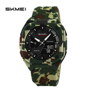 Montre de plongée sportive pour homme DFS01, pas chère, en silicone et plastique, étanche, affichage électronique, quartz, aiguilles, pour activités de plein air - Product Image 4