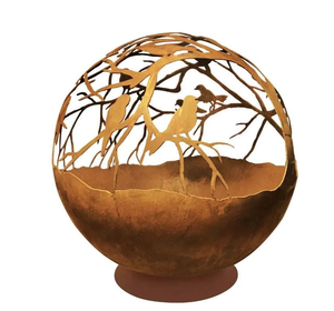 Brasero Redondo de Acero Corten para Jardín, Brasero para Leña, Independiente, Rústico, Ecológico - Product Image 4