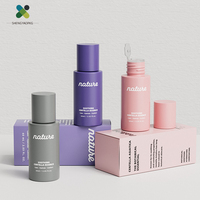 Flacon de toner transparent en plastique de luxe de 60 ml avec bouchon à vis argenté et bouchon intérieur en PP pour sérum de soin de la peau, maquillage, eau cosmétique