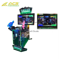 Machine de tir vidéo d'arcade à monnayeur ACS Source Factory, simulateur de tir électronique en anglais, tir à l'arme à feu multi-aliens
