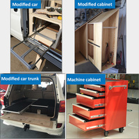 Glissières de tiroir AOLISHENG 53 mm à double verrouillage et fermeture amortie, robustes, pour camping-cars, ateliers, armoires industrielles et de cuisine