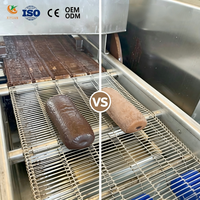 Machine d'enrobage automatique de chocolat avec tunnel de refroidissement, ligne de refroidissement et d'enrobage de chocolat pour snacks en acier inoxydable