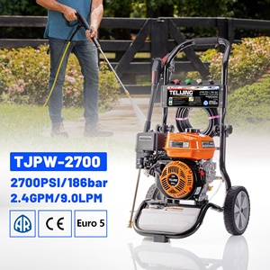 Idropulitrice a Benzina Commerciale ad Alta Pressione 2700PSI 186 <span class=keywords><strong>BAR</strong></span> con Pompa AR a 4 Tempi per Lavaggio Auto - Product Image 2