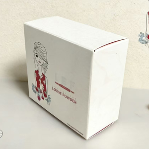 Custom Eco-Friendly <b>White</b> Cosmetic <b>Box</b> Paper <b>Box</b> Matt Laminated <b>Box</b> For Loose Powder Packaging - Product Image 6