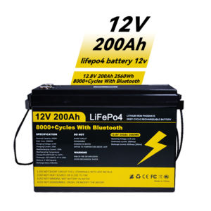 Batería LiFePO4 de 12V 200Ah 100Ah de Fosfato de Hierro y Litio en Stock en la UE, Paquete de Baterías Solares OEM ODM TTWEN para Barcos y RV - Product Image 1
