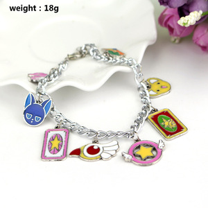 Card Captor pulsera <span class=keywords><strong>Cardcaptor</strong></span> <span class=keywords><strong>Sakura</strong></span> Clow Charm colgante dulce y lindo gato estrella ala pulsera - Product Image 3
