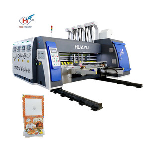Huayu Tự Động Hai Màu Sóng Hộp Các Tông Máy In Slotter Diecutter Flexo In Ấn Rãnh Máy Cho Hộp Carton - Product Image 2