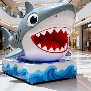 Vente flash Grande sculpture de requin en fibre de verre personnalisée pour intérieur/extérieur, accessoire interactif, décoration d'animaux marins, aquariums, parcs à thème - Product Image 1
