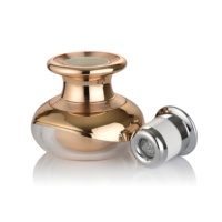 Lentille acrylique mini pot et bouteille d'instrument de massage vibrant 50g contenants d'émulsifiant cosmétique de crème de soin de la peau de luxe