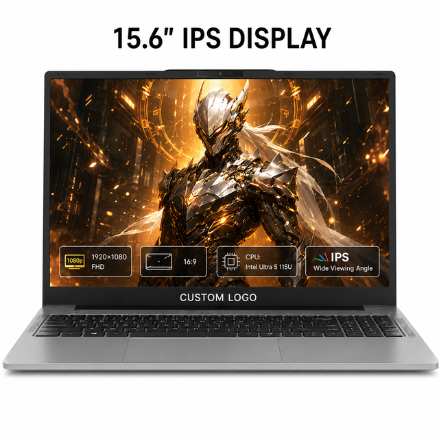 OEM Custom 15.6 Inch Intel Ultra 5 115U Win11 Intel Graphics High Speed Memory Notebook Ordinateur Portable Business Laptop
