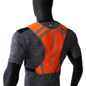 Gilet de course réfléchissant de sécurité respirant avec poche portable Flash LED pour le cyclisme de nuit marche Jogging vélo équitation - Product Image 3