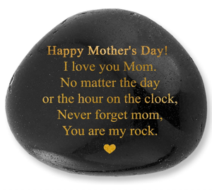 Khắc sỏi tự làm chữ màu sỏi vàng sơn dát vàng sơn mưa Hoa Đá Khắc Đá quà tặng ngày của mẹ - Product Image 5