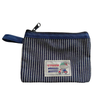 Ensemble d'organisateurs en toile motif chat de dessin animé, lot de 3 tailles, pochette pour cosmétiques, pièces de monnaie, mouchoirs, coton, sac de voyage kawaii