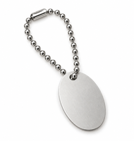 Porte-clés ovale personnalisé de qualité supérieure avec chaîne à billes, en métal, avec logo personnalisé, vente en gros directe d'usine, cadeau, fabricant OEM ODM
