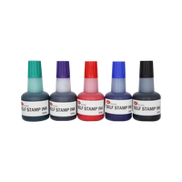 Tinta para Carimbo Ecológica Multicolorida à Base de Água 30ml, Refil de Tinta para Carimbo de Secagem Rápida e à Prova d'Água, Tinta para Carimbo de Escritório