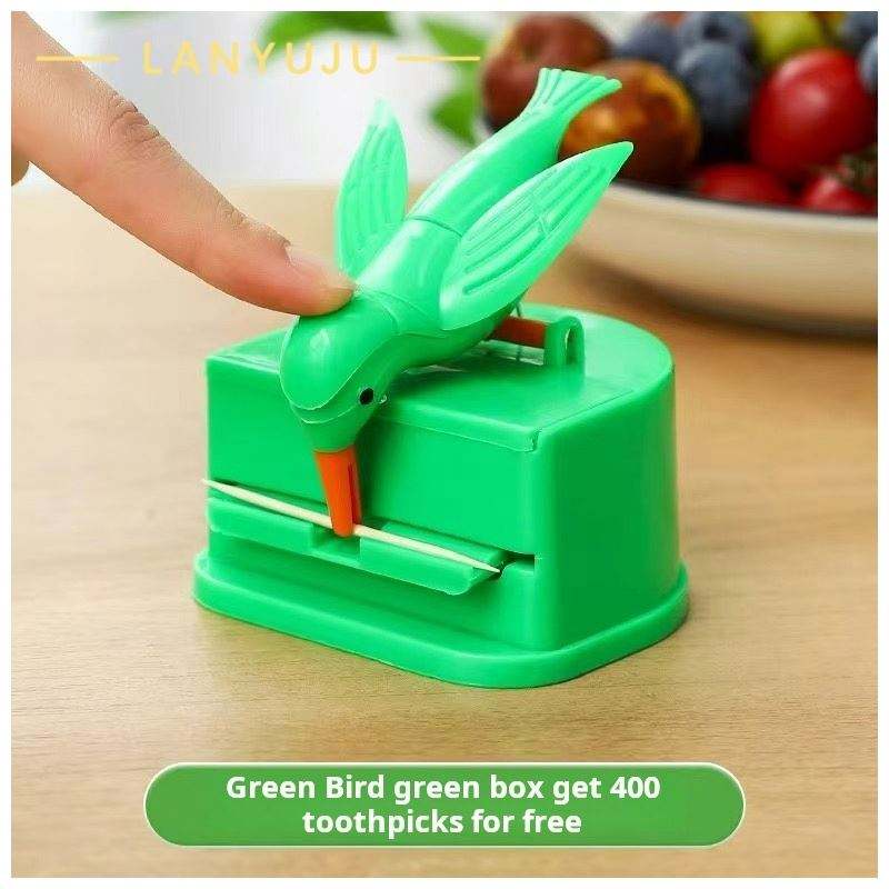 Pop Tubes Set Cute Little Bird Toothpick Box Automatic Press to Pop up Household ...