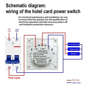 Châu Âu Thông Minh Phòng Khách Sạn Thẻ Chìa Khóa Chuyển Đổi Điện 40A 125Khz Khách Sạn Tiết Kiệm Chuyển Đổi Cung Cấp Điện Cho Khách Sạn Hệ Thống Quản Lý - Product Image 6