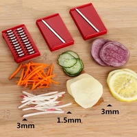 Mandoline magnétique créative 3 en 1 trancheuse de légumes en acier inoxydable avec trancheuse julienne de fruits à doigts