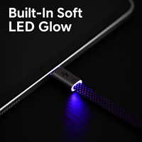 Câble magnétique auto-enroulable SIKAI 240W USB C vers USB C 5A PD 3.1, plat tressé, charge rapide, avec LED et E-Marker, pour bureau et téléphone