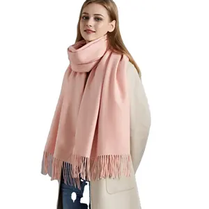 Pashmina della sciarpa dello scialle del Cashmere di inverno delle donne calde accoglienti su ordinazione spazzolata solido all'ingrosso