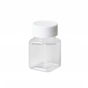 Ensemble de bouteilles de rangement carrées en PET transparent personnalisées avec boîte pour l'organisation des perles et des petites pièces - Product Image 2
