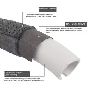 Nouvelle conception universelle 17 pouces accessoires <span class=keywords><strong>de</strong></span> voiture couverture <span class=keywords><strong>de</strong></span> <span class=keywords><strong>volant</strong></span> en cuir véritable - Product Image 5