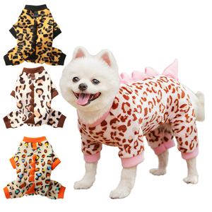 Neu eingetroffen: Modische Luxus-Hundekleidung für Herbst und Winter – Süße Leopardenmuster-Felljacke mit Reißverschluss und Heattech-Technologie - Product Image 4