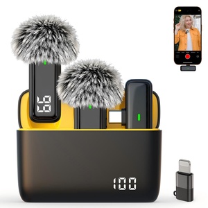 Professional 4Mic 100 Meters Wireless <b>Microphone</b> 4 Channels Vlogging Recording Lavalier Wireless <b>Microphones</b> with Charging Bank - Product Image 1