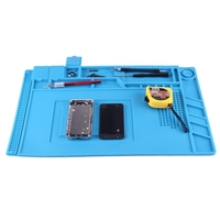 Tapis de réparation en silicone antistatique résistant à la chaleur 45x30cm, tapis de travail antidérapant pour la soudure, outils de réparation de téléphone