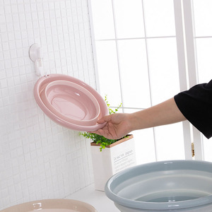 5L di động mới sinh ra ráp bé bồn tắm có thể gập lại tóc rửa lưu vực món ăn bồn tắm tiết kiệm không gian nhựa washtub đóng mở lưu vực - Product Image 3