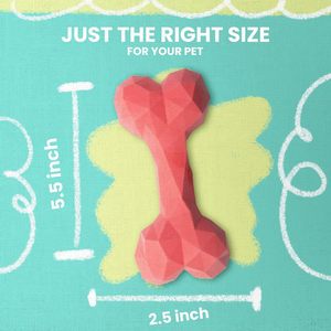 Factory Direct Interactive Bone - Plush & TPR Dual-Material Chew for Aggressive Chewers' <b>Dental</b> Health - Product Image 3