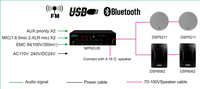 Système de sonorisation PA 1.5U Classe D USB FM Mini Amplificateur Mixeur Numérique de Bureau pour Salle, Magasin, Maison