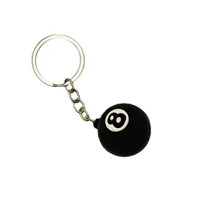 מזל ביליארד משחק אביזרי Keyring Keychain עבור קישוט וביליארד מתנה מפתח שרשרת טבעת