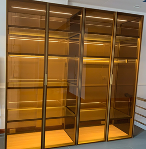 Nuovo Armadio Minimalista in Stile Italiano con Profilo in Alluminio e Porta in Vetro Satinato - Product Image 5