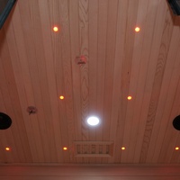 Sauna Interior de Infrarrojos Lejanos para 3 Personas, de Madera de Hemlock, con Espectro Completo
