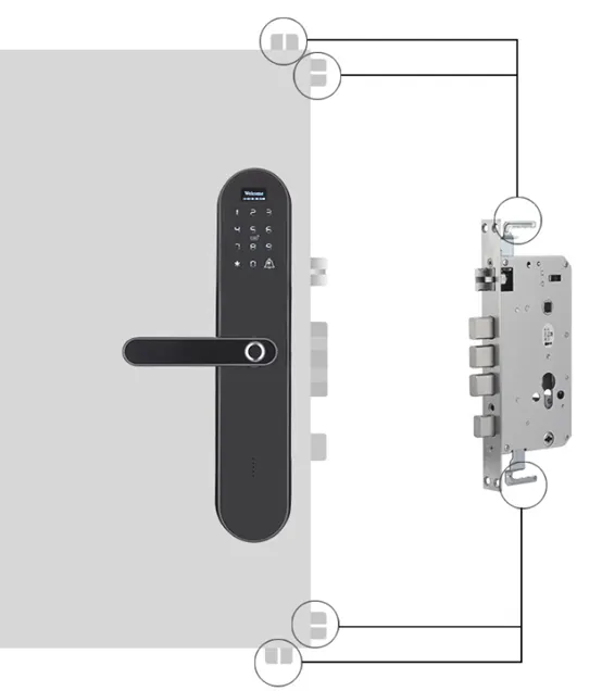 Keyking Smart Wireless Fingerprint Lock keyless entry door lock for house with Touch Screen