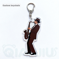 Vente en gros de porte-clés en acrylique personnalisés en plastique kawaii, personnages d'anime, sublimation, accessoires, breloques de sac en option