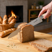 Ensemble de couteaux Kuisine 15 pièces avec bloc de rangement, aiguiseur intégré, manche ergonomique en ABS, ensemble de couteaux de chef en acier inoxydable, couteau de cuisine