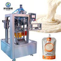Machines de remplissage automatiques pour yaourt, pâte de riz, gelée, jus, boisson, purée, sachet à bec verseur, machine de remplissage et de bouchage