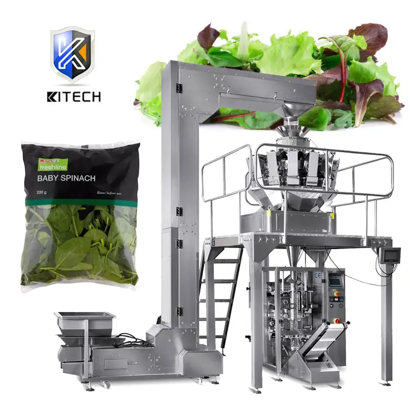 KL-420ZD confezionatrice automatica per verdure a foglia fresca multitesta a 14 teste