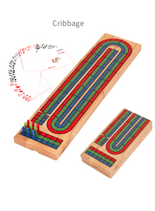 Classic 3-Track Wood Cribbage <b>Board</b> Game 9 <b>Pegs</b> Portable Card <b>Board</b> Outdoor Play Adult-friendly Beautiful Printing Eco-friendly - Product Image 6