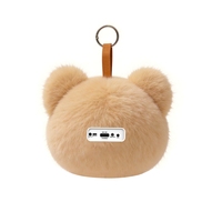 Haut-parleur Bluetooth en peluche ours créatif et moelleux, avec micro intégré, radio et lecteur de carte TF, portable sans fil 5W, en forme mignonne, pour décoration de chambre d'enfant, idéal pour un anniversaire