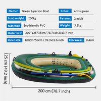 200CM longueur Intex aventure extérieur pratique Portable PVC gonflable bateau de pêche Kayak pour la dérive