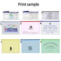 Carpeta de Archivos Personalizada A4 con Cierre de Cremallera y Malla de PVC, con Logotipo, para Organización de Oficina y Hogar, Carpeta para Conferencias