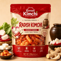 Sachet Doypack Personnalisé à Fermeture Zip Refermable, Anti-fuite, Anti-odeur, Qualité Alimentaire, avec Valve Unidirectionnelle pour Fermentation (Kimchi, Cornichons)